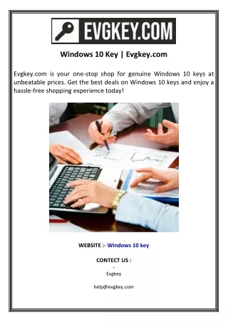 Windows 10 Key  Evgkey.com