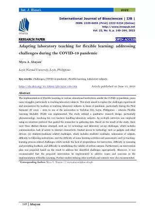 Adapting laboratory teaching for flexible learning: addressing challenges during