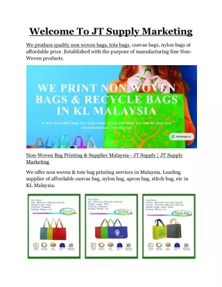 Non Woven Bag Printing