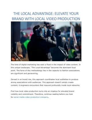 Social media video production company