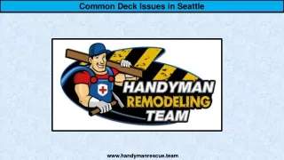 Common Deck Issues in Seattle