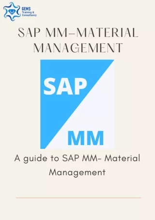 SAP material management