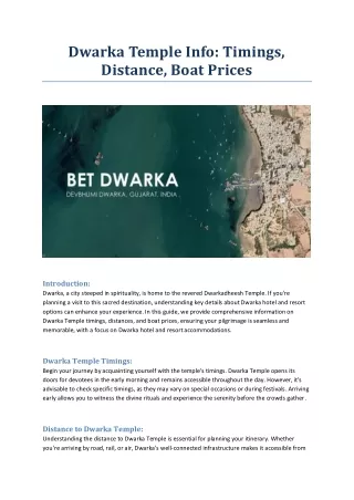 Dwarka Temple Info