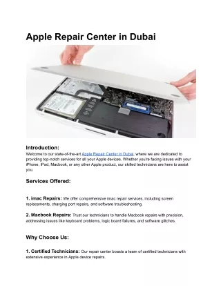 Apple Repair Center in Dubai