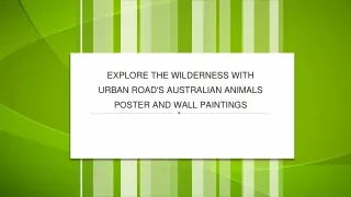 Explore the Wilderness with Urban Road's Australian Animals Poster and Wall Paintings