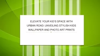 Elevate Your Kid's Space with Urban Road Unveiling Stylish Kids Wallpaper