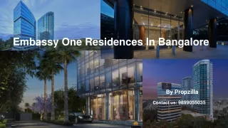 Embassy One Residences - Luxury Apartments in Bellary Road, Bangalore