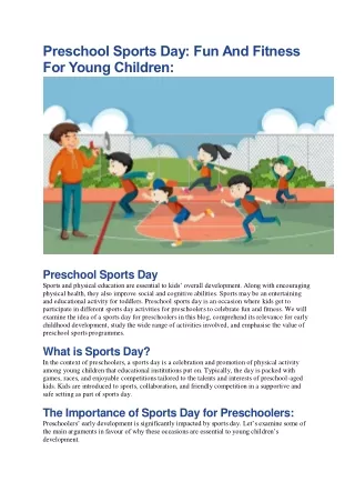 Preschool Sports Day: Fun, Fitness, and Early Childhood Development