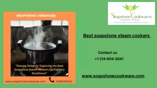 soapstone steam cookers ppt