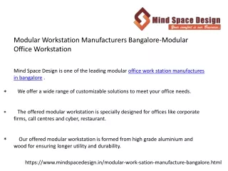 Modular Workstation Manufacturers Bangalore-Modular Office Workstation