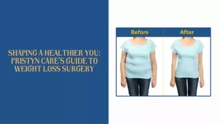 Shaping a Healthier You Pristyn Care's Guide to Weight Loss Surgery