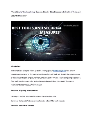 _The Ultimate Windows Setup Guide_ A Step-by-Step Process with the Best Tools and Security Measures_