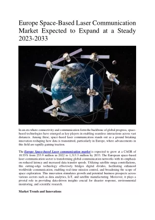 Europe Space-Based Laser Communication Market