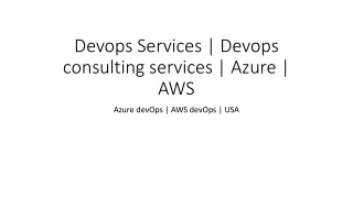 Devops Services | Devops consulting services | Azure | AWS