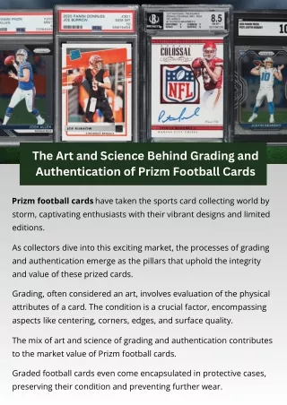 The Art and Science Behind Grading and Authentication of Prizm Football Cards