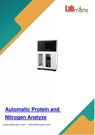 Automatic-Protein-and-Nitrogen-Analyze