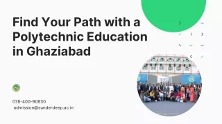 Find Your Path with a Polytechnic Education in Ghaziabad