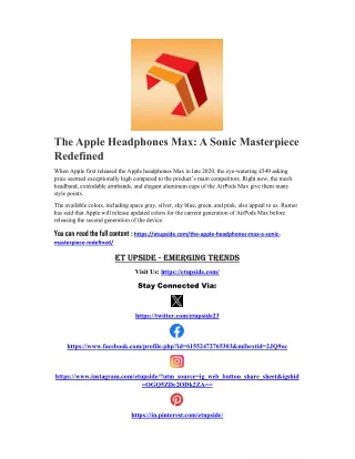The Apple Headphones Max-A Sonic Masterpiece Redefined