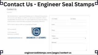 Contact Us - Engineer Seal Stamps