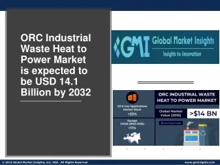 ORC Industrial Waste Heat to Power Market is set to witness massive growth