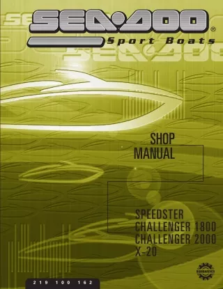 2002 Sea Doo Challenger 1800 Service Repair Manual