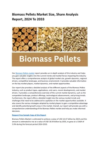 Biomass Pellets Market Size