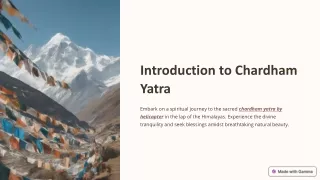 Chardham Yatra by Helicopter