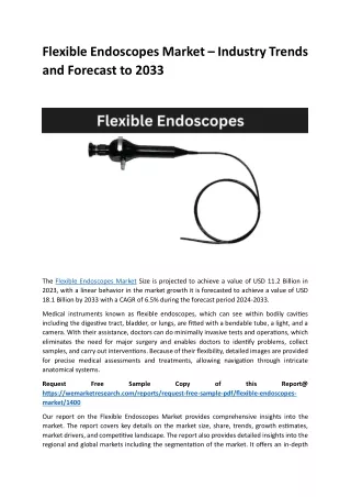 Flexible Endoscopes Market – Industry Trends