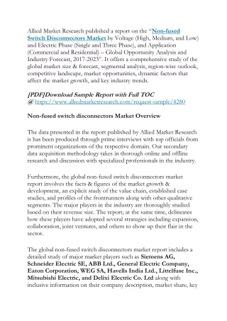 Non-fused Switch Disconnectors Market