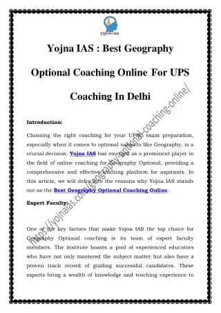 Best Geography Optional Coaching Online Call-8595390705