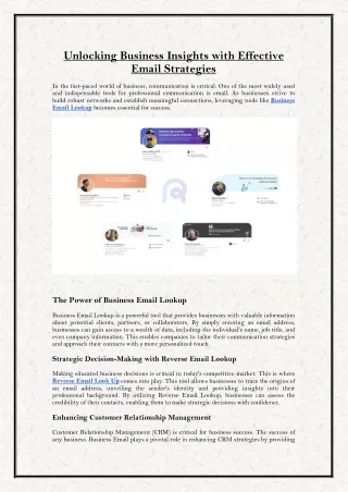 Unlocking Business Insights with Effective Email Strategies