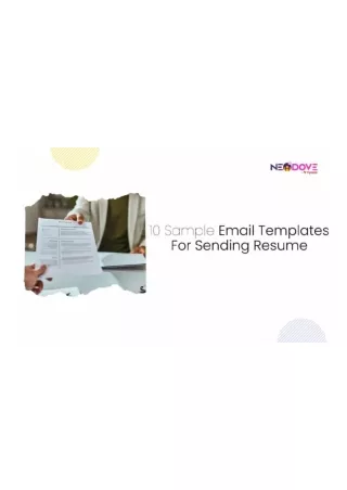 10 Sample Email Templates For Sending Resume