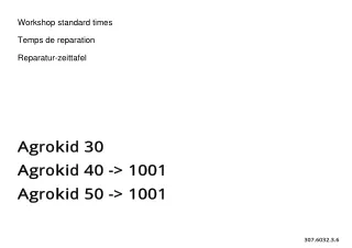 Deutz Fahr Agrokid 30 Tractor Parts Catalogue Manual (SN 1001 and up)