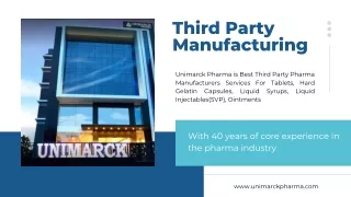 Third Party Manufacturing Pharma Services