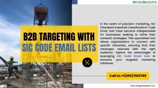 B2B Targeting with SIC Code Email Lists by InfoGlobalData