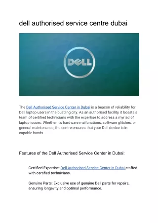 dell authorised service centre dubai