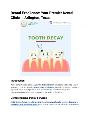 Dental Excellence_ Your Premier Dental Clinic in Arlington, Texas