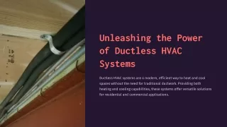 Unleashing the Power of Ductless HVAC Systems