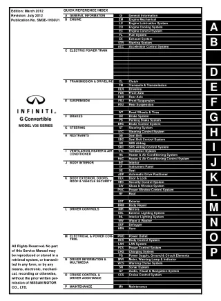 2013 Infiniti G37 Convertible Service Repair Manual