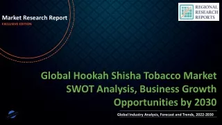 Hookah Shisha Tobacco Market SWOT Analysis, Business Growth Opportunities by 2030