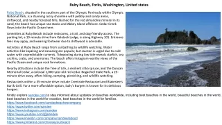 Explore Ruby Beach, Forks, WA: Free Parking, Great Swim, Fishing, Hiking & More