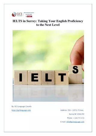 IELTS in Surrey - Taking Your English Proficiency to the Next Level