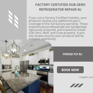 Factory Certified Sub-Zero Refrigerator Repair NJ