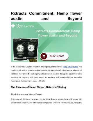 In the heart of Texas, a green revolution is taking root, and its name is Hemp Flower Austin