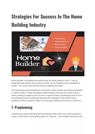 Home Construction Mastery Strategies for Unleashing Success