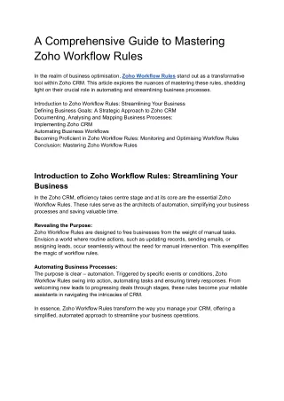 Unlocking Efficiency_ A Comprehensive Guide to Mastering Zoho Workflow Rules