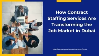 How Contract Staffing Services Are Transforming the Job Market in Dubai