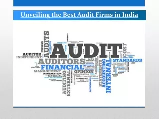 Unveiling the Best Audit Firms in India