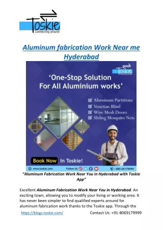 Aluminum fabrication Work Near me Hyderabad