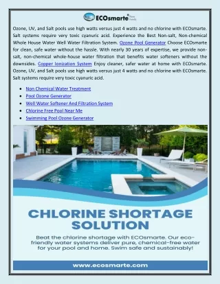 Chlorine Free Pool Cleaner